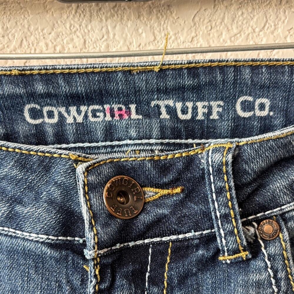 Cowgirl Tuff Classic Straight Leg Blue Jeans 28x35 - Picture 4 of 16
